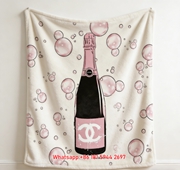 Chanel Style Champagne Flannel Throw Blanket IMG_7369